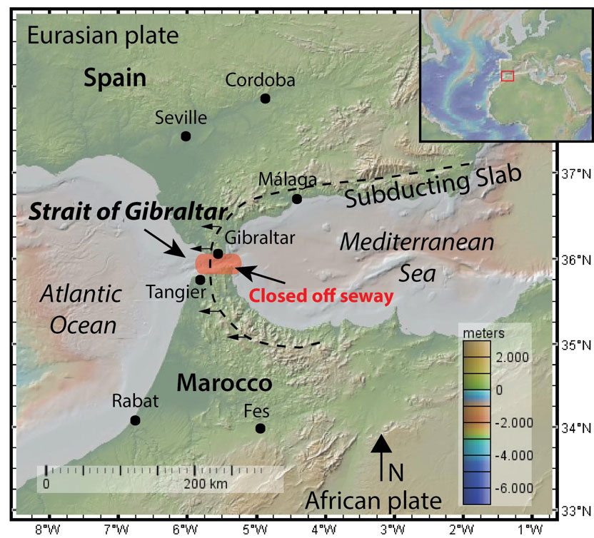Strait Of Gibraltar Africa Map Sexiz Pix